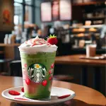 Starbucks new drink Iced Strawberry Matcha Tea Latte